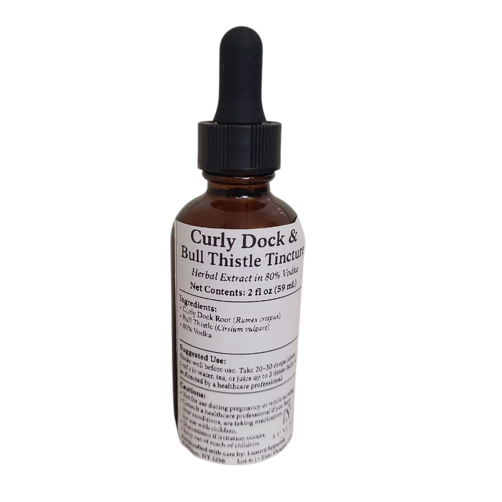 Curly Dock & Bull Thistle Tincture | Small-Batch Herbal Extract | 2 fl oz